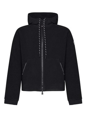 MONCLER 男士卫衣 J20978G0000189AK8999 CO 黑色 拉链连帽衫