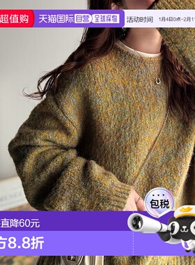 1h可退 日本直邮JaVa 女装 联名款 宽松版型 圆领混色针织衫 jv10