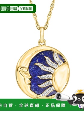 自营Ross-Simons Lapis Celestial Pendant Necklace With . Whit