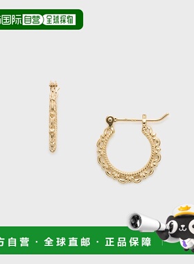 1h可退 日本直邮NOJESS 女士K10精致镂空装饰环形耳环 3024111200