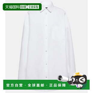 香港直邮Balenciaga 巴黎世家 女士 Outerwear 宽松款棉府绸衬衫