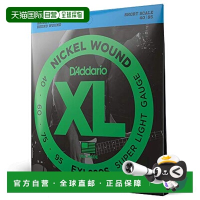 【日本直邮】达达里奥 贝司琴弦 NICKEL 短尺寸 .040-.095 EXL220