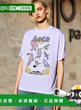 韩国直邮AECA WHITE 公用T恤AWCMSSBDTTSOV003C0WA AECA BIRDS HA
