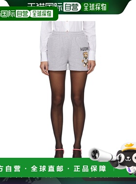 1h可退 香港直邮Moschino 莫斯奇诺 女士 灰色印花短裤 03230528V