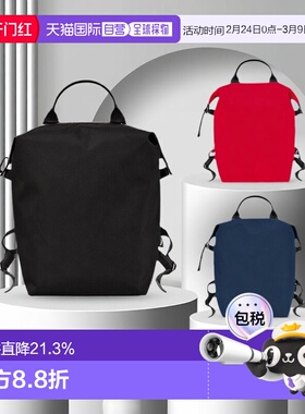 欧洲直邮Longchamp珑骧女士黑色帆布大容量双肩背包