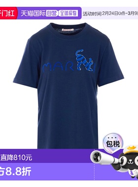 香港直邮MARNI 女士T恤 THJE0293S3USCY84LOB99 SS2026 蓝色