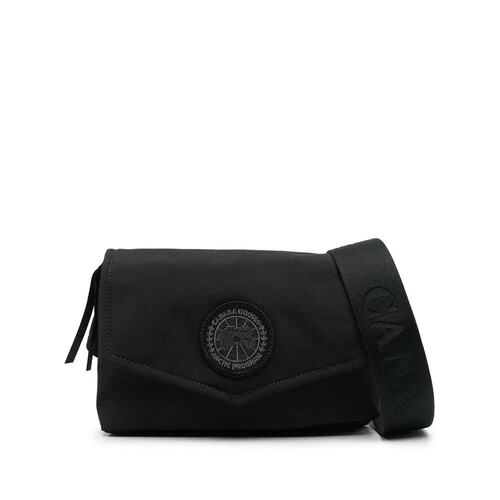 CANADA GOOSE 男士单肩包 8837U61 黑色 翻盖腰包
