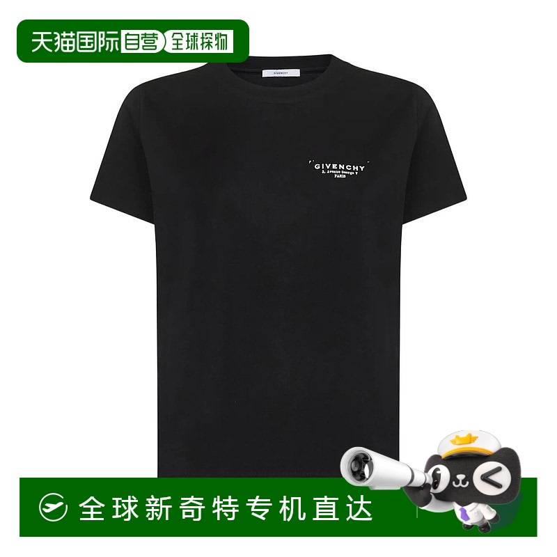 1h可退 香港直邮GIVENCHY 女士T恤 BW70FJP75N001 AW2025 黑色 T-