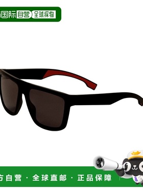 自营Hugo Boss男式59毫米黑色太阳镜-哑光黑色 美国奥莱直发