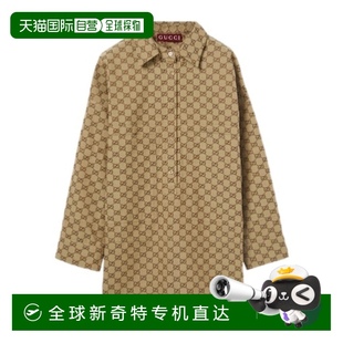 820536Z7ALO2580 SS2025 香港直郵GUCCI 花色 長(zhǎng) 女士襯衫 1h可退