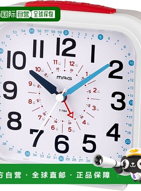 【日本直邮】MAG 闹钟 指针式 静音带灯和贪睡功能T-784 WH-Z