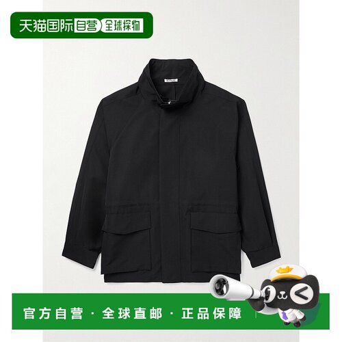 1h可退 香港直邮AURALEE 男士 羊毛/斜纹布宽身束腰夹克 A25SB03W