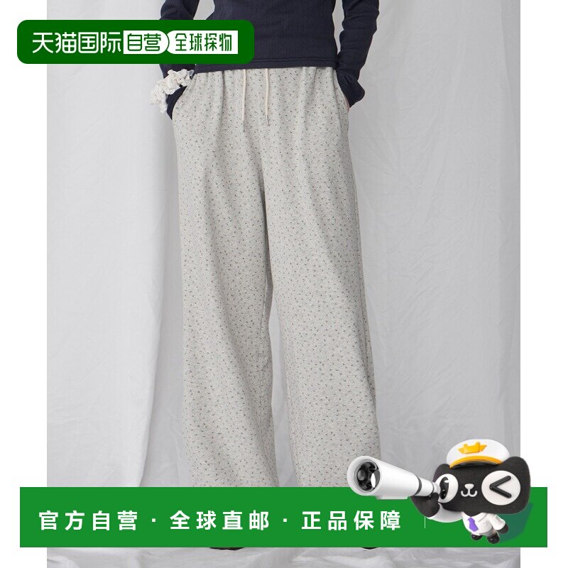 日本直邮Unblend 女装 小碎花抽绳两穿低腰休闲裤 UNBpt1707