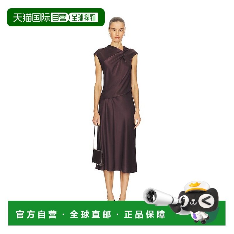 1h可退 香港直邮潮奢 THEORY 希尔瑞 女士 扭纹紧身胸衣连衣裙 P1