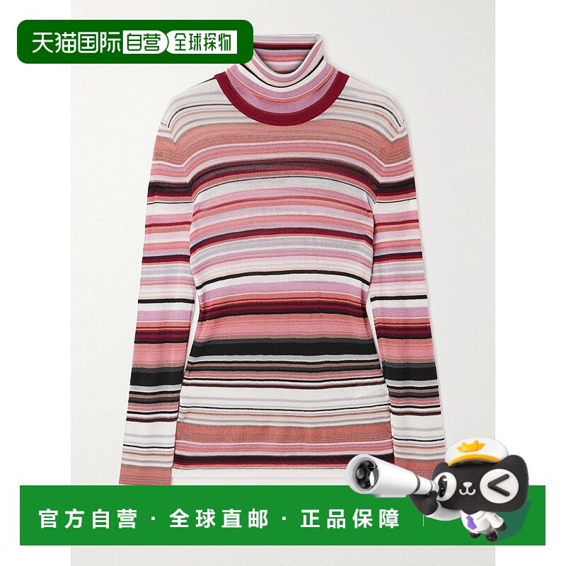 1h可退 香港直邮MISSONI 米索尼 女士 条纹针织高领毛衣 DS25WN2R