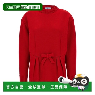 香港直邮Prada 毛衣 普拉达 红色羊毛宽松款 P24V2PSO 女士 1h可退