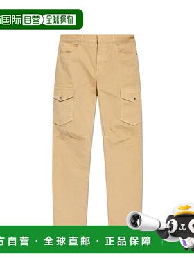 香港直邮BALMAIN 男士休闲裤 DH1MI080CF318BX AW2024 花色 腰带