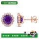 African Amethyst 4ct 自营Mimi Max Diamond Scalloped