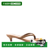 香港直邮Gianvito 女士 Rossi 1h可退 吉安维托 罗西 编织鞋 跟带