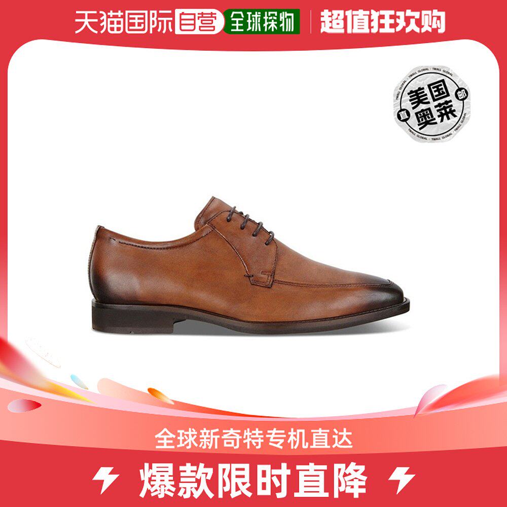 ecco/爱步 calcan 男士围裙脚趾系带皮鞋商务鞋 【美国奥莱】直发