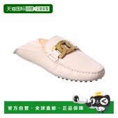美国奥莱直发皮鞋 自营 一脚蹬厚底 Gommini皮骡 粉红色 tod sTOD