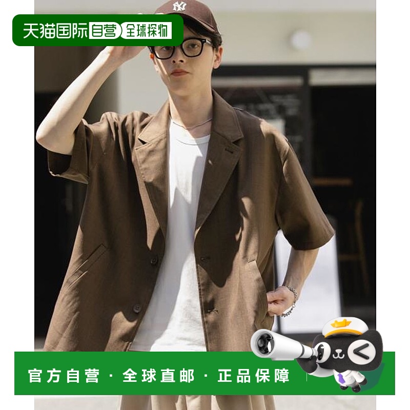 1h可退 日本直邮官方授权 SENSE OF PLACE 亚麻风格西装短袖夹克