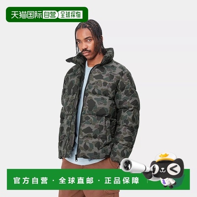 自营欧洲直邮Carhartt Wip 男士灰色涤纶羽绒服夹克