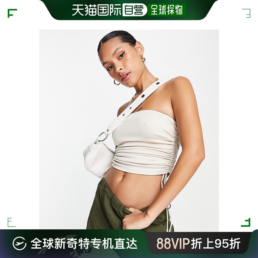 香港直邮潮奢 Topshop女士 premium基础款长款皱褶侧边束发带()