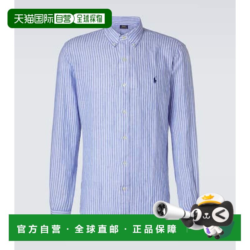 香港直邮Polo Ralph Lauren Polo 拉夫 劳伦 男士 条纹亚麻衬衫 7,男装,衬衫,淘宝优惠券,粉丝福利购,淘宝优惠卷