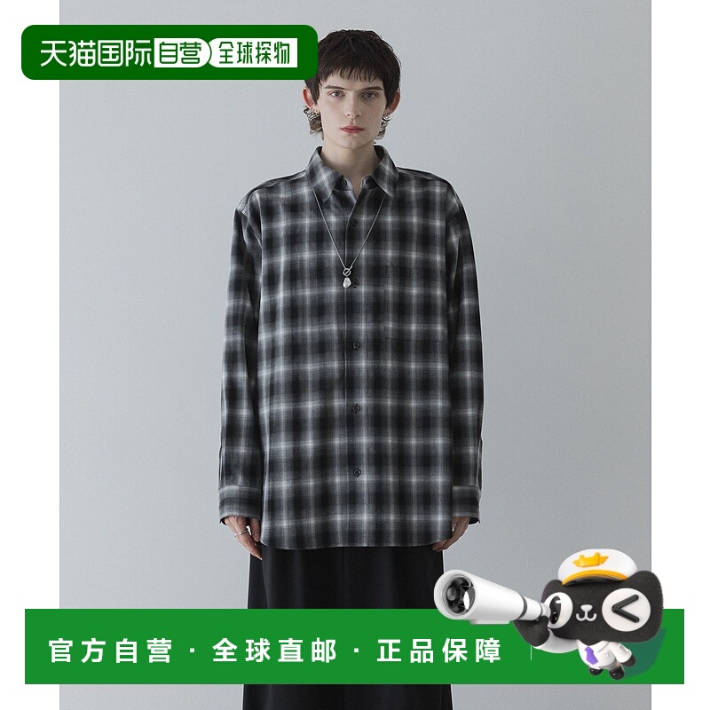 1h可退 日本直邮remer男女同款宽松基础廓形衬衫 - 渐变格纹设计