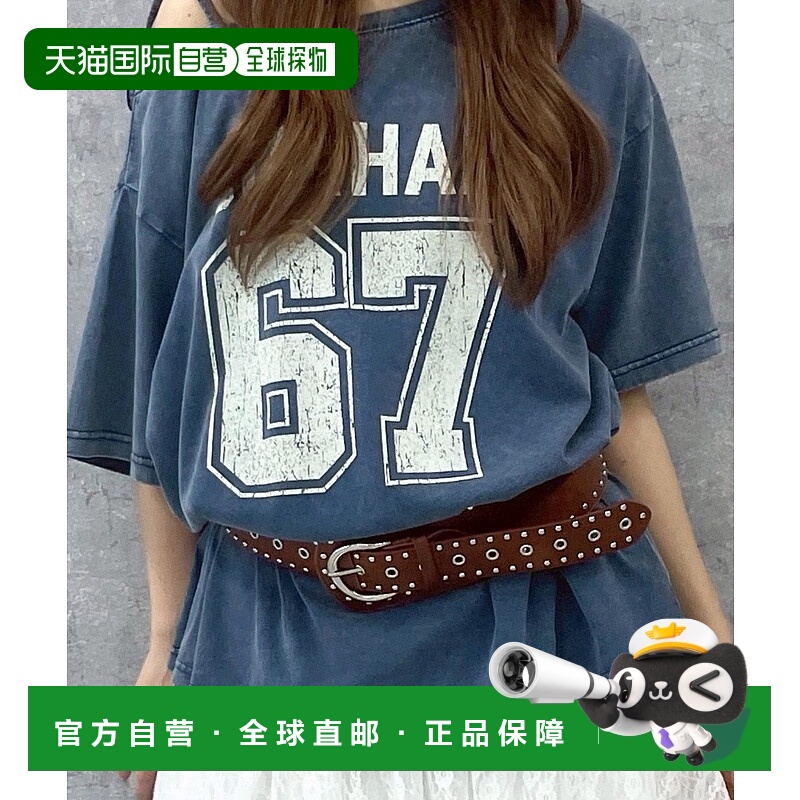 1h可退 日本直邮WEGO女士合成皮革铆钉设计细腰带 MO25SS06SG0041