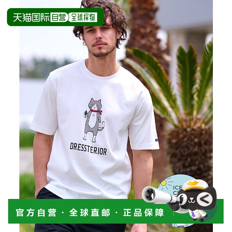 日本直邮DRESSTERIOR ICE CLEAR COTTON 猫T恤 [DR1233EM035522]