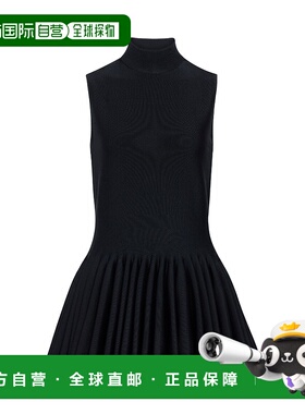 香港直邮Alaia 羊毛混纺卷边上衣 AA9H1190K032A半高领