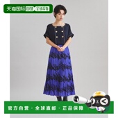 日本直邮GRACE GR9467EW009457 CONTINENTAL 线条印花半身裙短裙