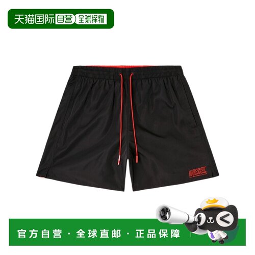 香港直邮DIESEL 男士运动裤 A205190PLCA9XX SS2026 黑色 带拉链