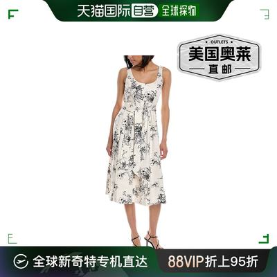 Anne Klein 白色明线中长连衣裙 - 白色 【美国奥莱】直发