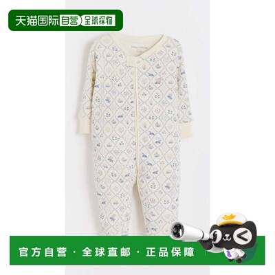 自营babycottonsJane Zip Footed Pajama - full-print 美国奥莱