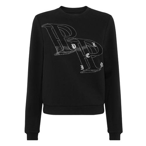 philipp plein【美国奥莱】直发 圆领运动衫 线框 - 黑色