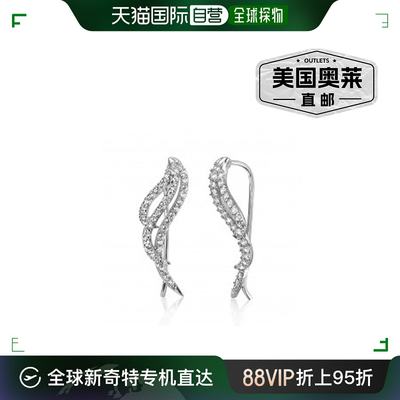 Adornia  Crystal Wing Climber Earrings silver silver 【美国