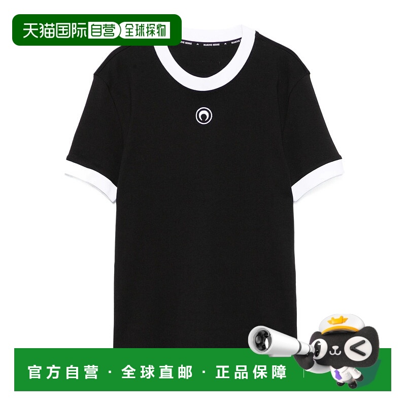 1h可退 香港直邮潮奢 Marine Serre 女士 標誌圓領 T 卹 UTT010AC