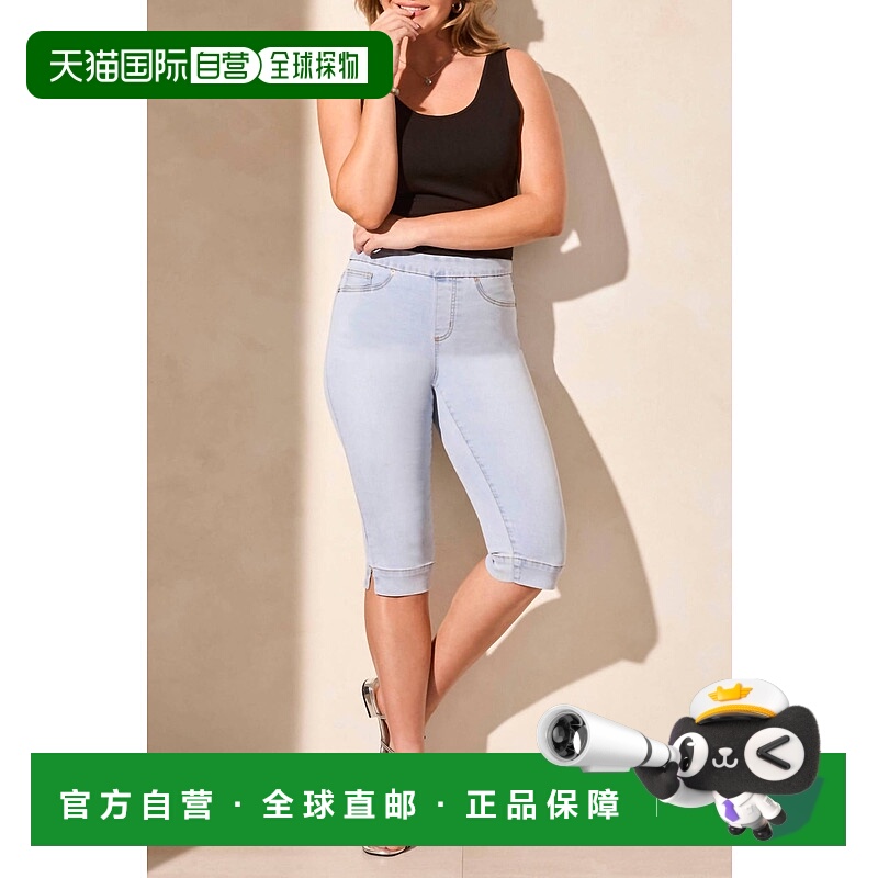 自营tribal夏季蓝色弹力牛仔七分裤 - summer blue 美国奥莱直发