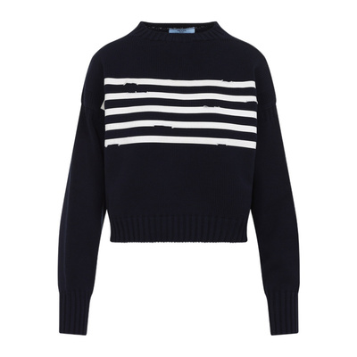 PRADA 女士针织毛衣 P24Q2S17BGSOOOF022X SS2025 黑色