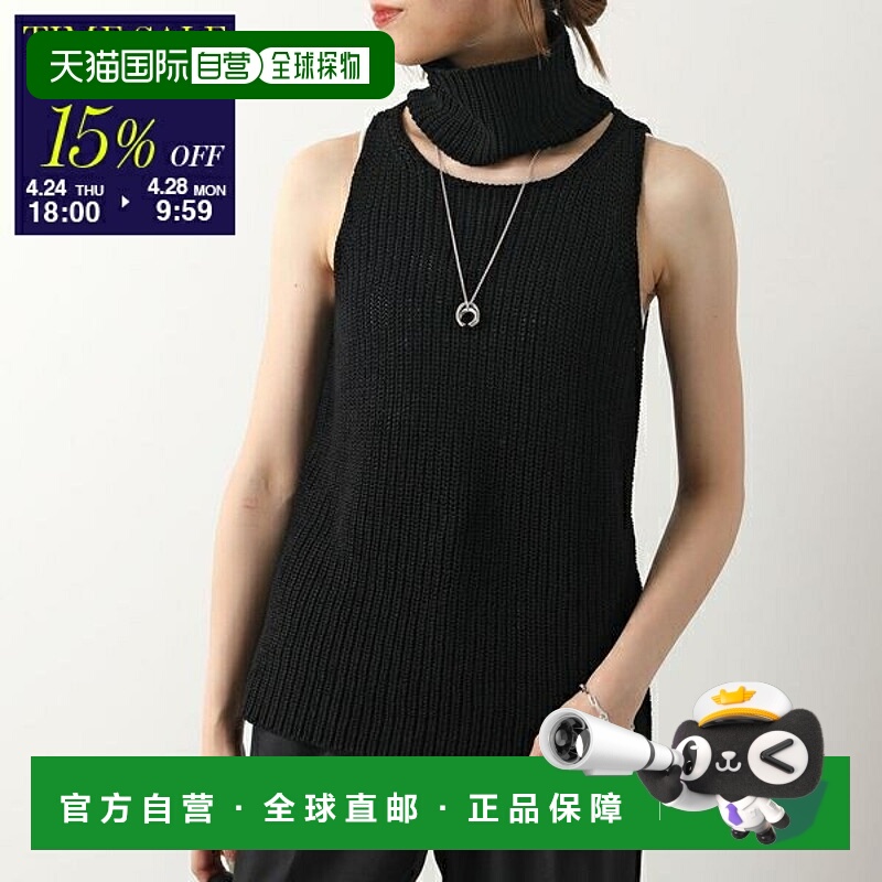 日本直邮Liviana Conti 背心 L4SC22 女式棉质针织无袖高领罗纹背