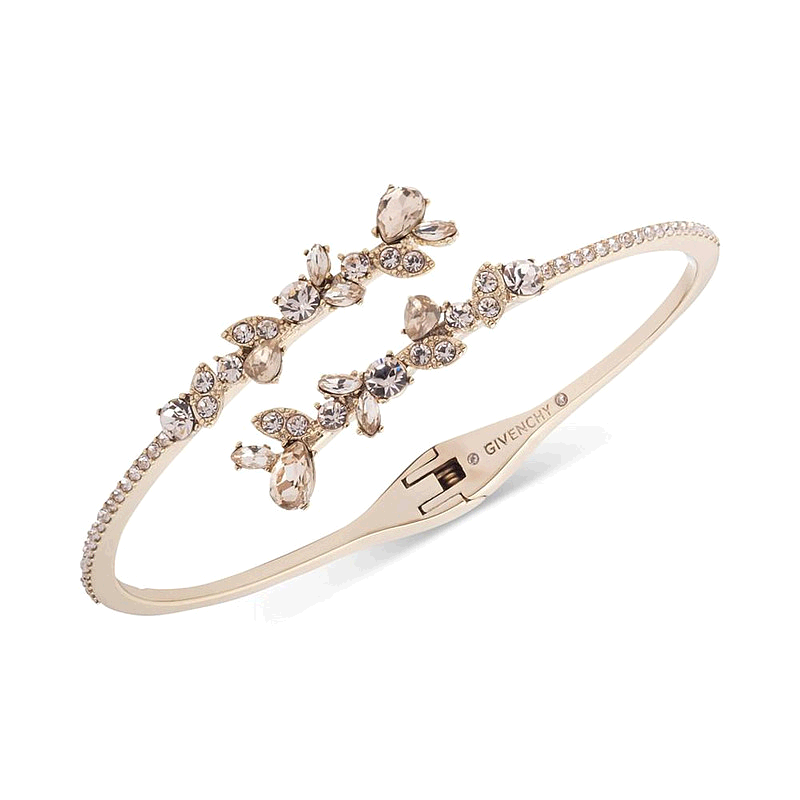 【美国直邮】Givenchy|水晶花卉旁路袖口手镯纪梵【付后1h可退】