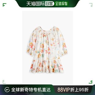 ZIMMERMANN 女士 Kids 香港直邮潮奢 Belle 褶皱印花棉质连衣裙