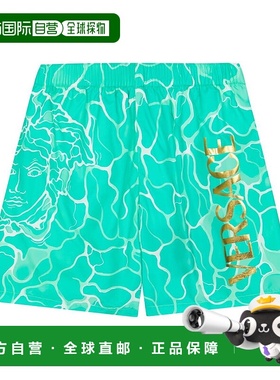 1h可退 香港直邮Versace Young 男童 徽标印花游泳短裤童装 00371