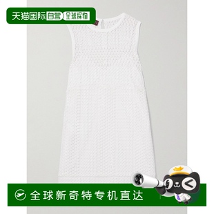 棉混纺凸纹花边蕾丝迷你连衣裙 1h可退 香港直邮Gucci 古驰 女士