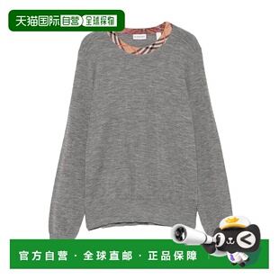香港直邮潮奢 格纹水手领套头衫 Burberry 女士 针 巴宝莉 1h可退