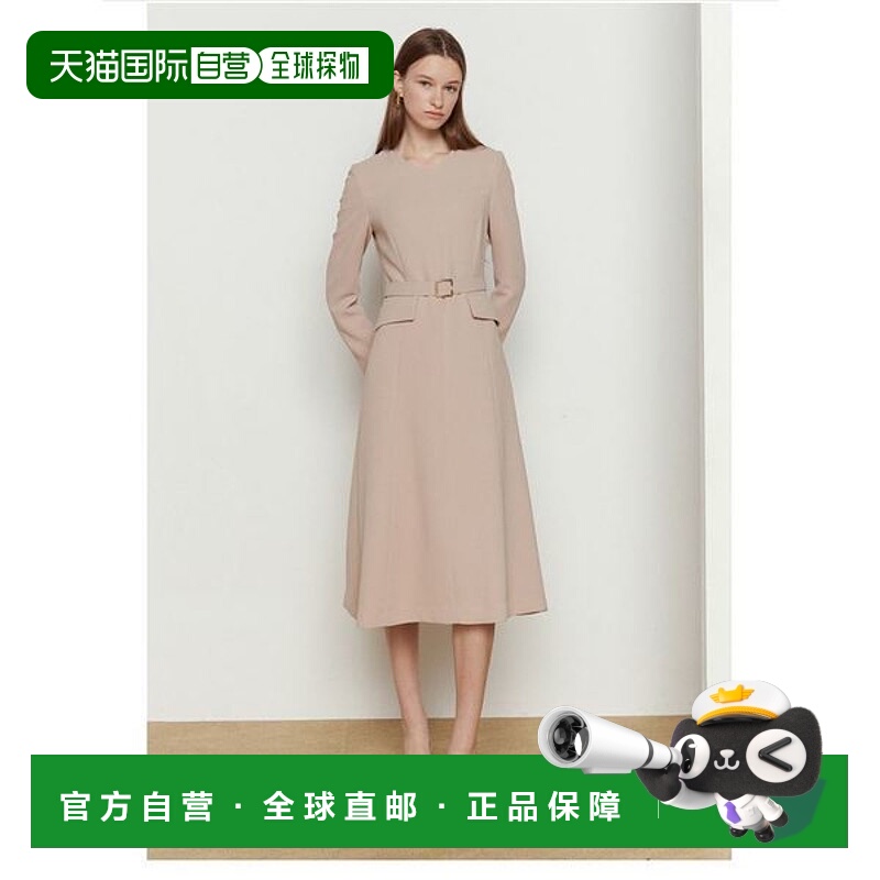 韩国直邮THE IZZAT 女士翻边 V 领喇叭连衣裙_IMAM0OP81-JJ羊毛