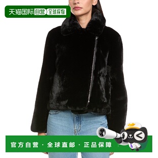 black 自营Apparis Jacket Biker 美国奥莱直发外套皮草 Dahlia